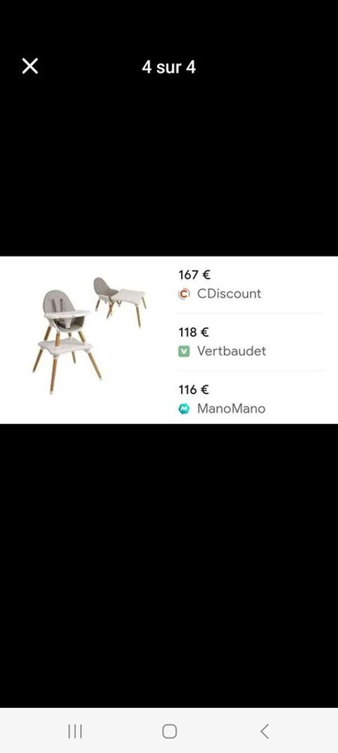 Chaise haute transformable 50 Saint-Denis (93)