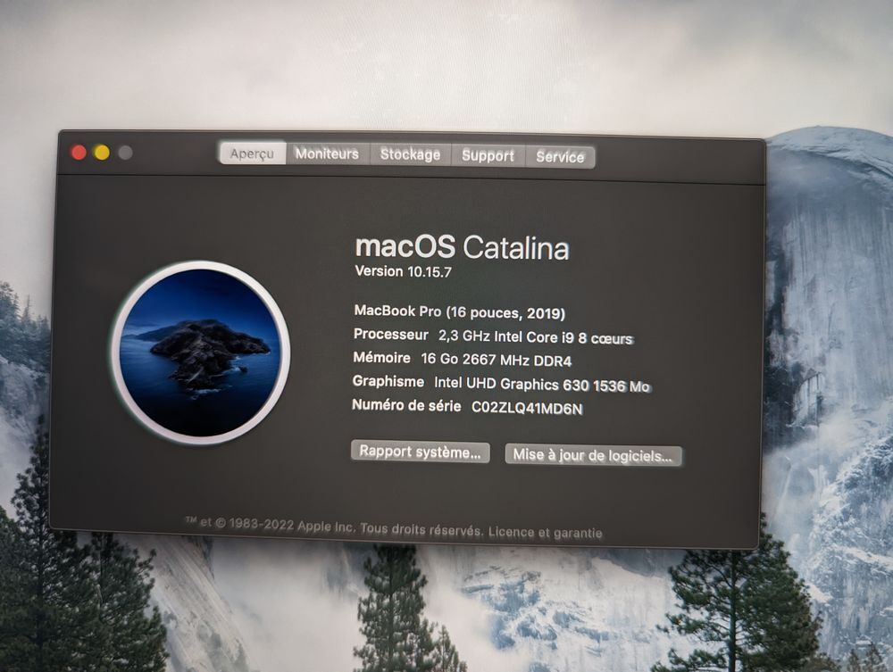 MacBook Pro 16 Pouces Matériel informatique
