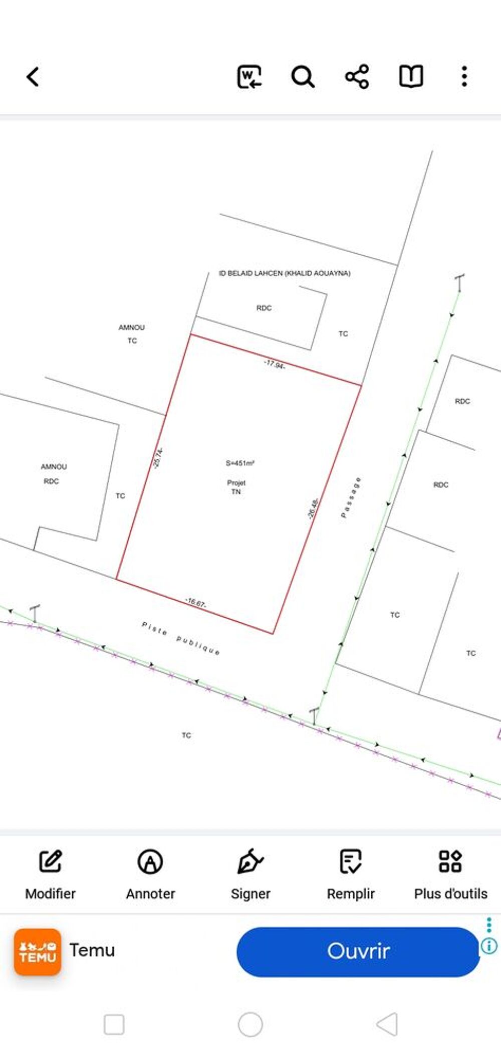 Vente Terrain Terrain 451 m²  A Massa (région d agadir) Massa (agadir ) maroc (Maroc)