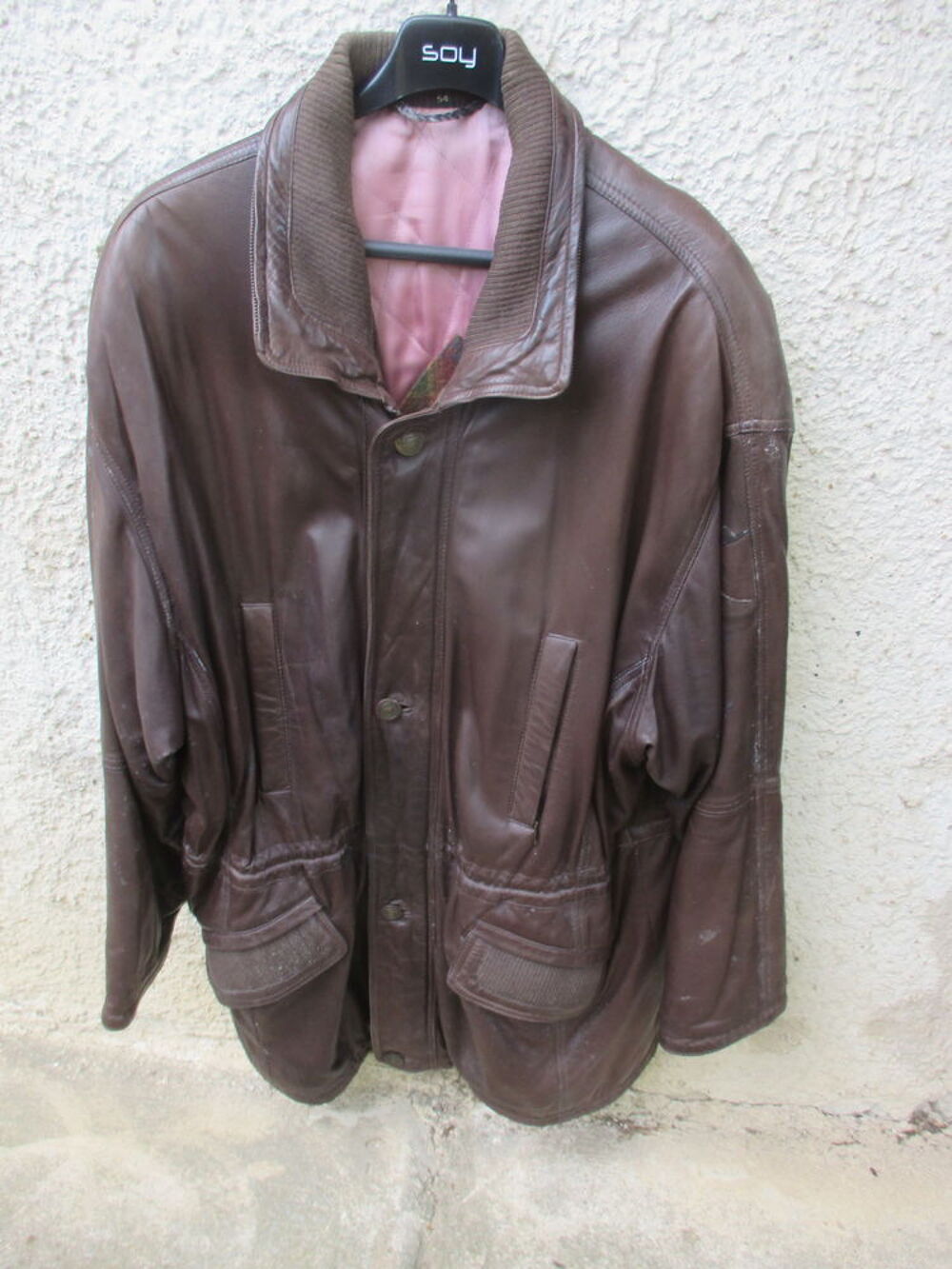 Veste cuir v&eacute;ritable XL Vtements