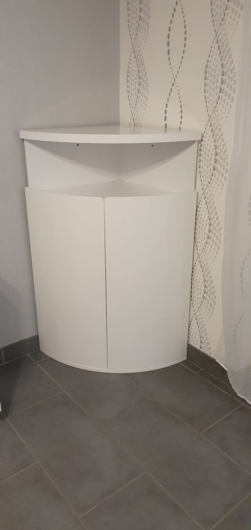Meuble d'angle blanc laqu&eacute; Meubles