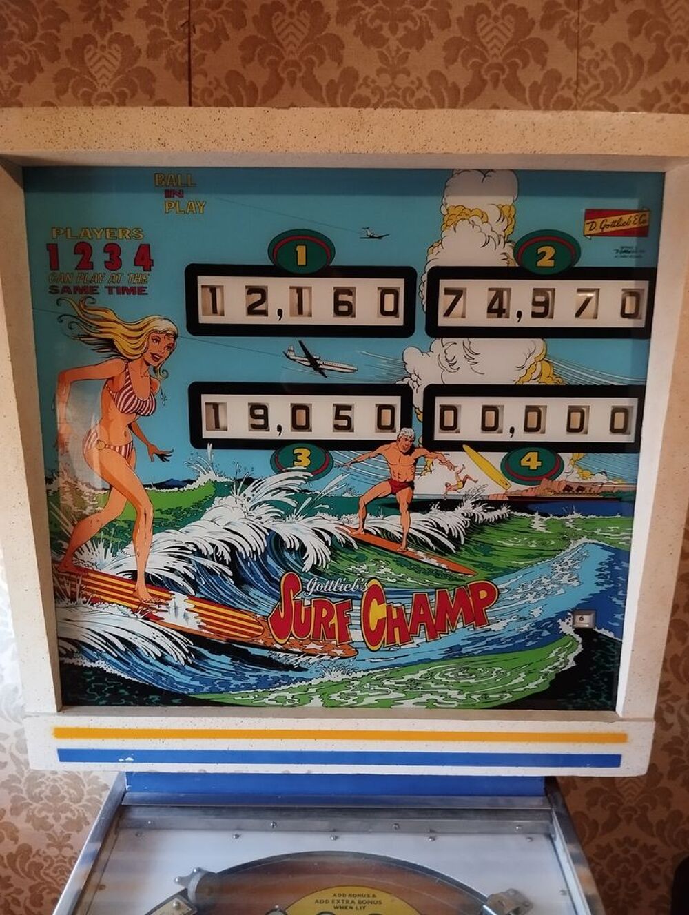 Flipper Gottlieb surf champ 1976 