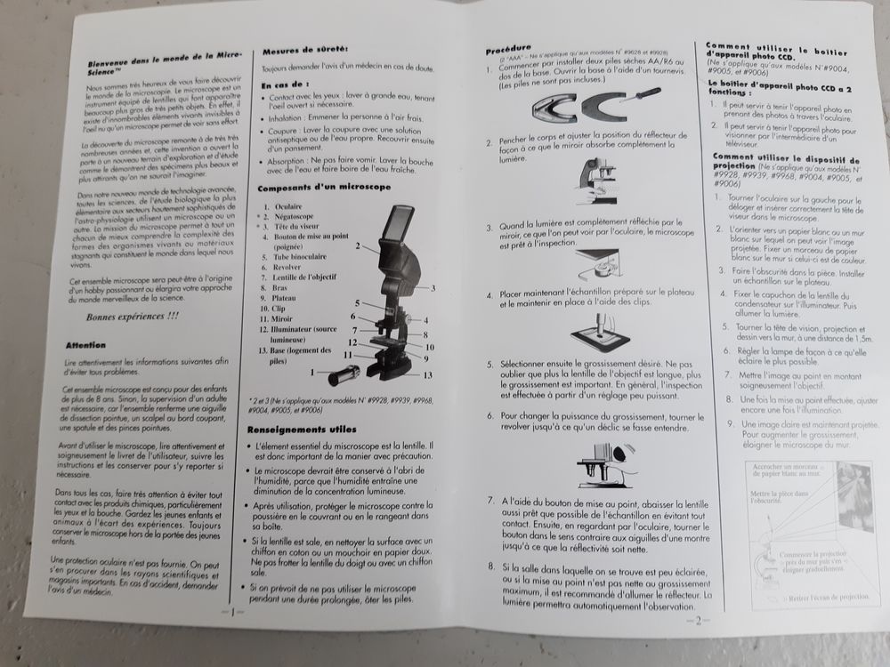 Microscope MICRO-SCIENCE Enfants + 8 ans Jeux / jouets