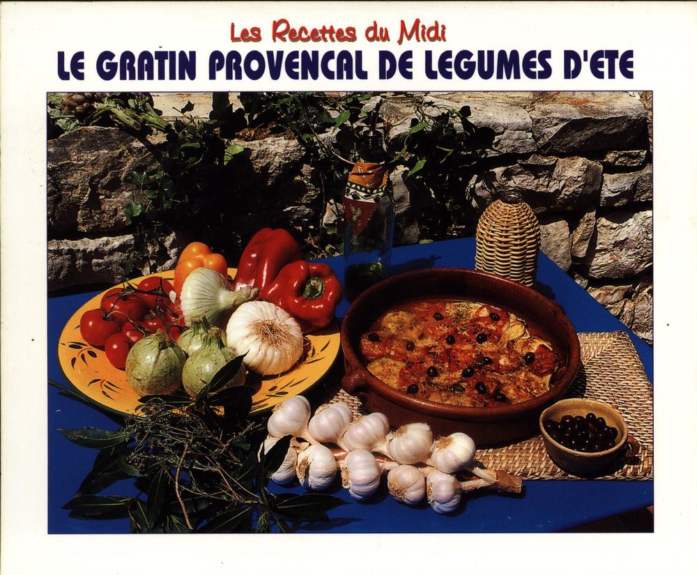Lot de 3 cartes postales " les recettes du midi "
