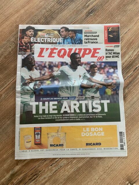 Journal  L' équipe      Dembélé The artist Saleilles (66)