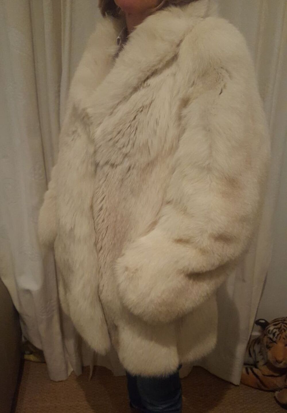 Manteau Fourrure de Renard Blanc Vêtements