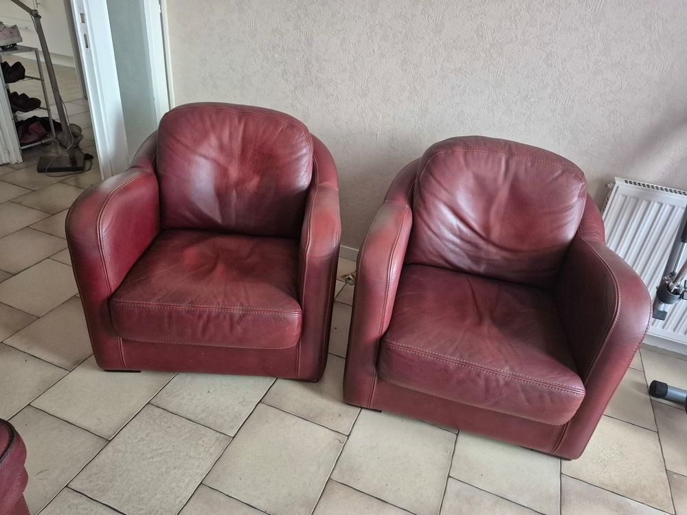 2 fauteuils en cuir d occasion Meubles