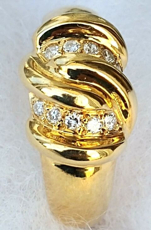 Bague neuve OR 18 c. sertie 10 diamants naturels. 600 Chlons-en-Champagne (51)
