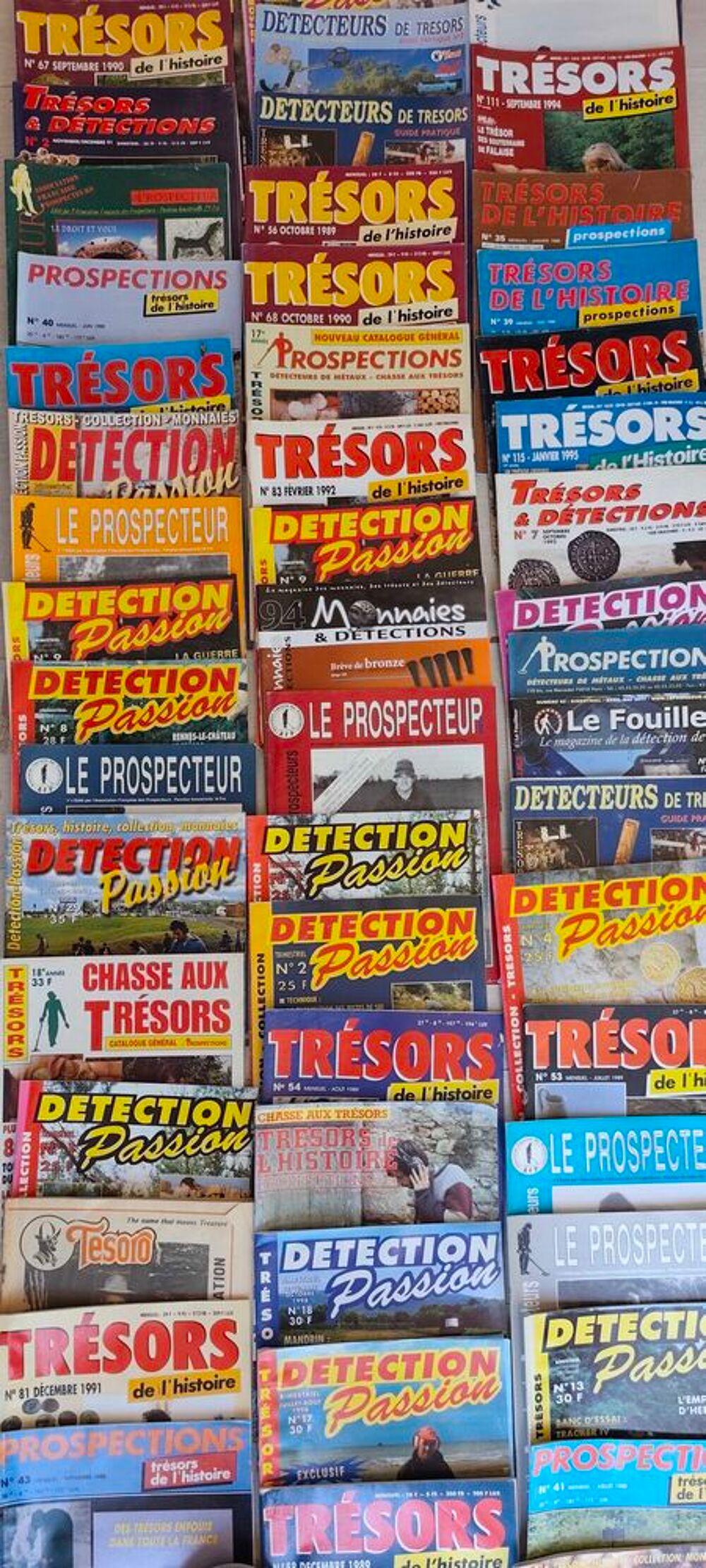Lot de 83 Magazines Prospection D&eacute;tecteur Livres et BD
