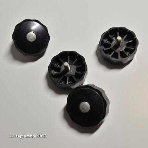Lot de 4 bouchons ou papillons avec  tige filetée 2 Saumur (49)