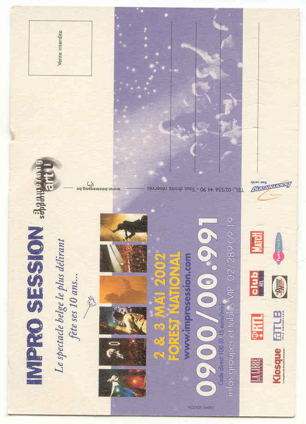 Carte postale Impro session 20cts 
