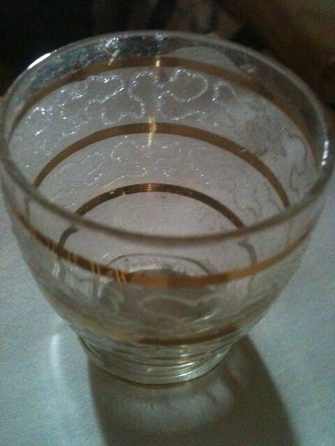 6 verres � calva ou liqueur vintage dor�s et granit�s 50 Bosc-le-Hard (76)