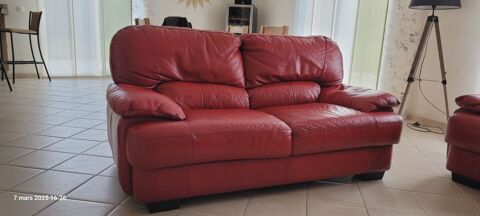 canap� cuir 2 places 100 Mernel (35)