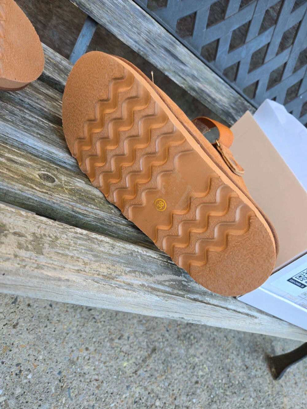 MULES FEMME COMPENSER CAMEL Chaussures