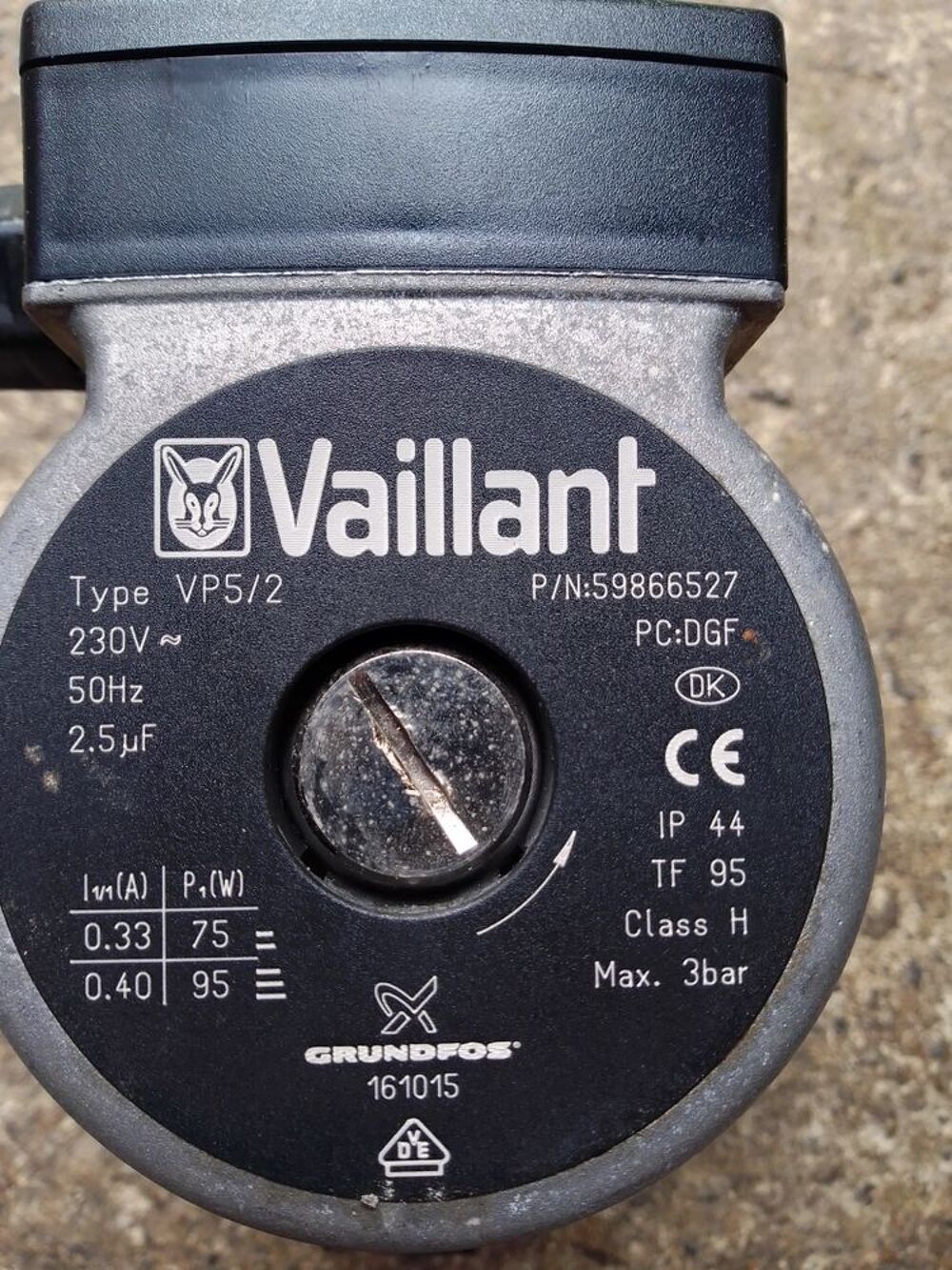 Pompe de chaudiere circulateur VAILLANT VPAL-7/2A Occasion garantie (57