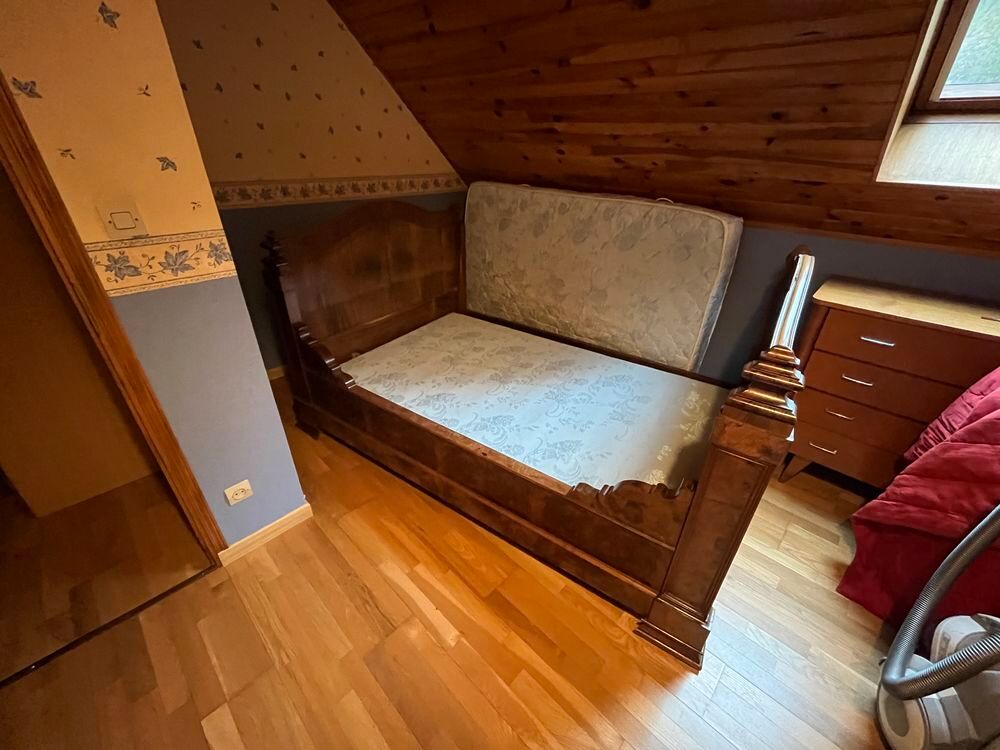 lit bateau 1 place 110 *180 bois ancien Meubles