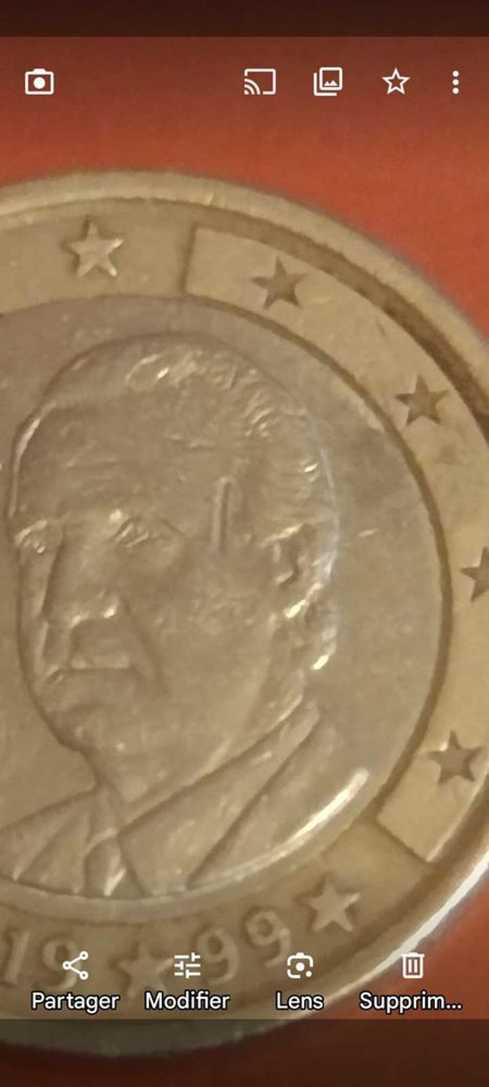 pi&egrave;ces de collection 1 euros 1999 