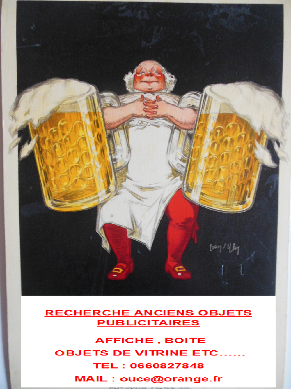 Recherche objets publicitaires anciens

