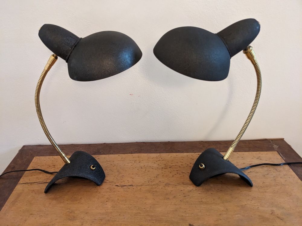 Paire de 2 lampes de bureau articul&eacute;es de Jean Boris Lacroix Bricolage