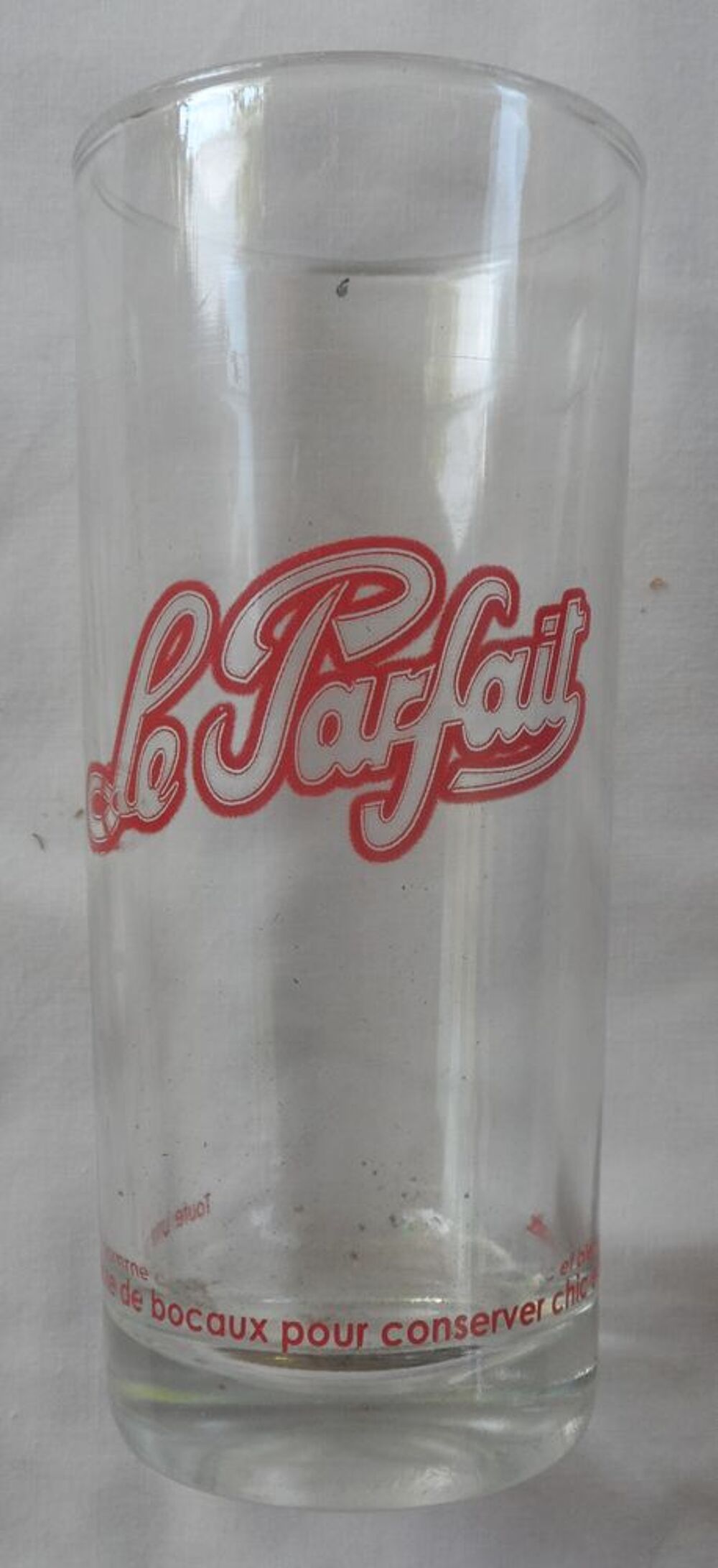 Verre tube publicitaire en verre Le Parfait
Hauteur 14 cm Cuisine