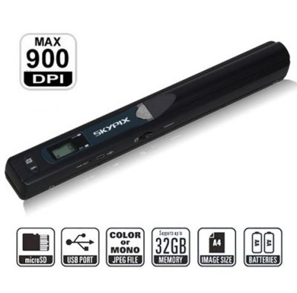 Scanner &agrave; main A4 couleur 900 DPI formats JPEG ou PDF Matériel informatique