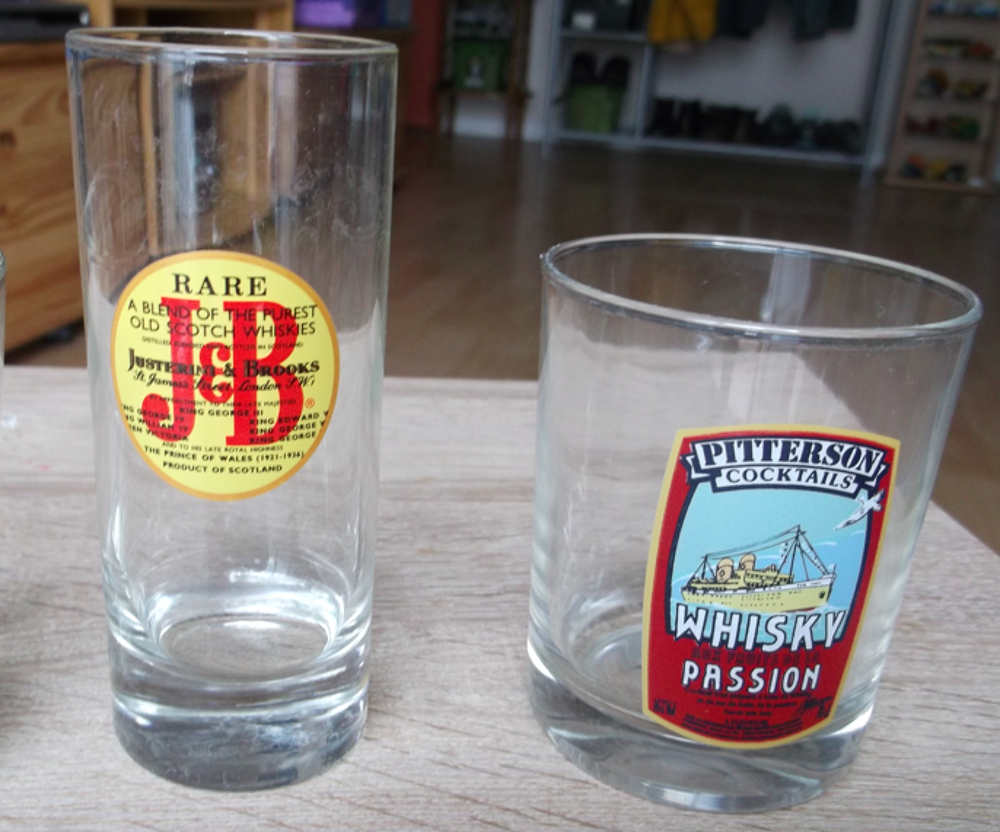 Trois verres &agrave; Whisky Cuisine