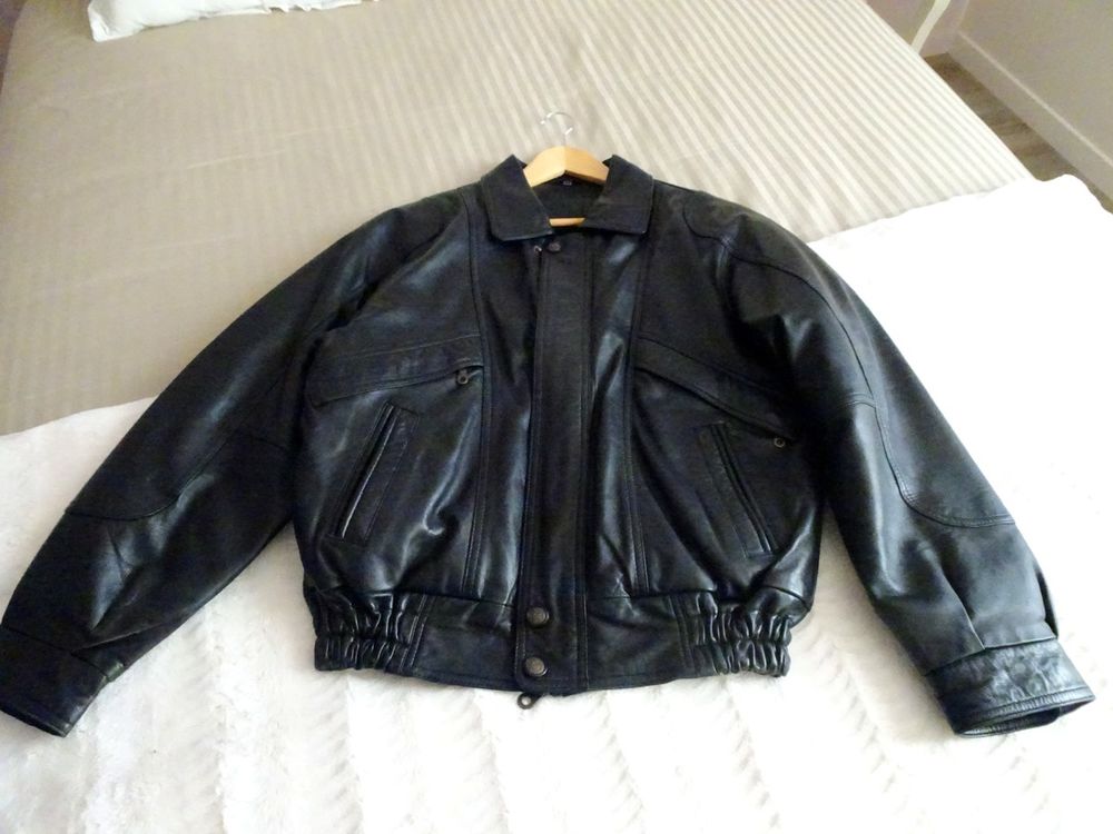 Blouson cuir homme noir taille M comme neuf Vêtements
