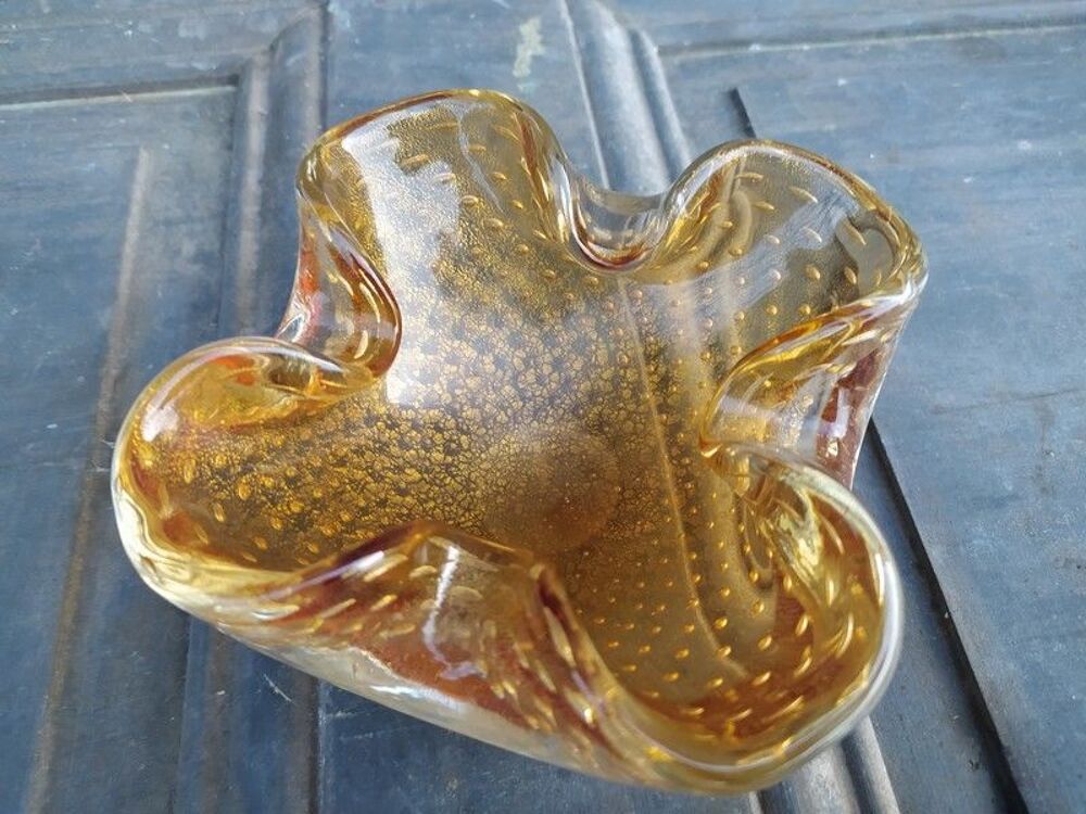 Cendrier Verre Murano &agrave; Bulles Design Barovier Venini Italy 