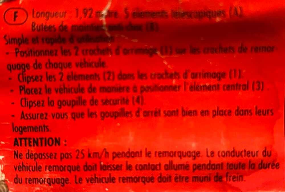 BARRES de REMORQUAGE TUV pour voiture
Bricolage