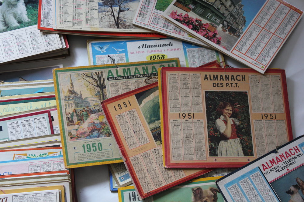 Almanach des PTT - calendrier de la poste
plus d'un si&egrave;cle 