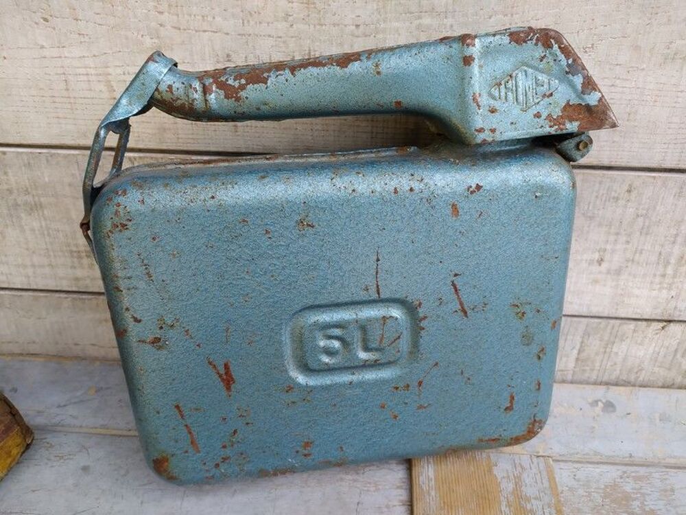 Ancien Bidon Jerrican Tromet Ann&eacute;es 50 Vintage 