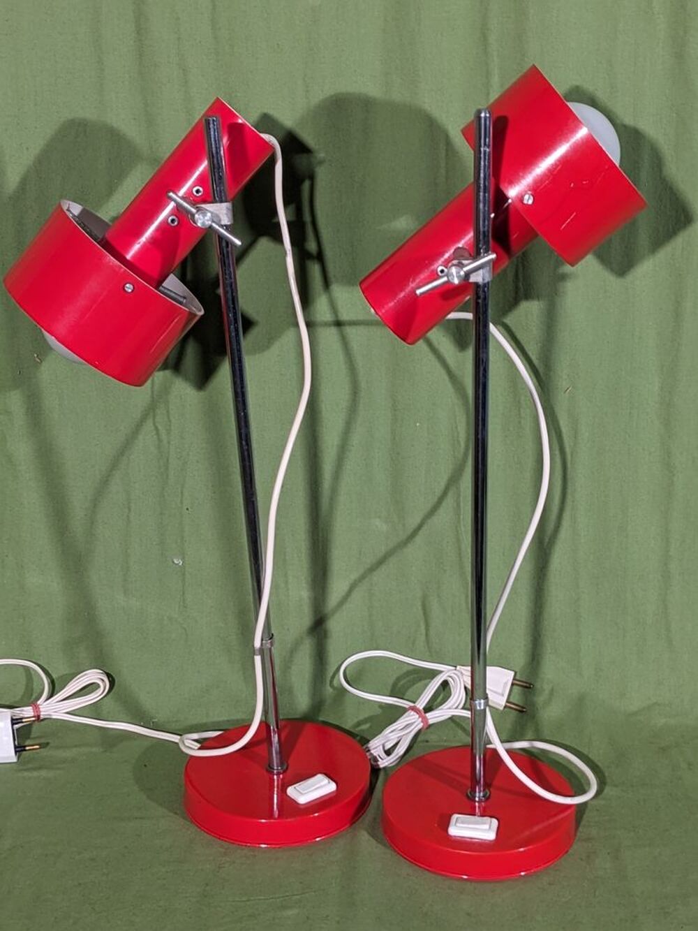 Paire de 2 Lampes par Alain Richard 1960, r&eacute;f&eacute;renc&eacute;e 7090, B Décoration