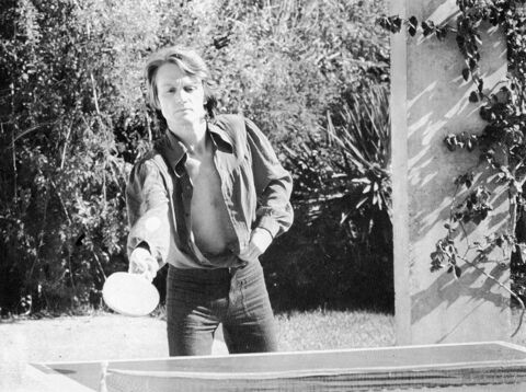 Claude FRANCOIS jouant au Ping-Pong : Affiche photo cartonn 8 Argenteuil (95)