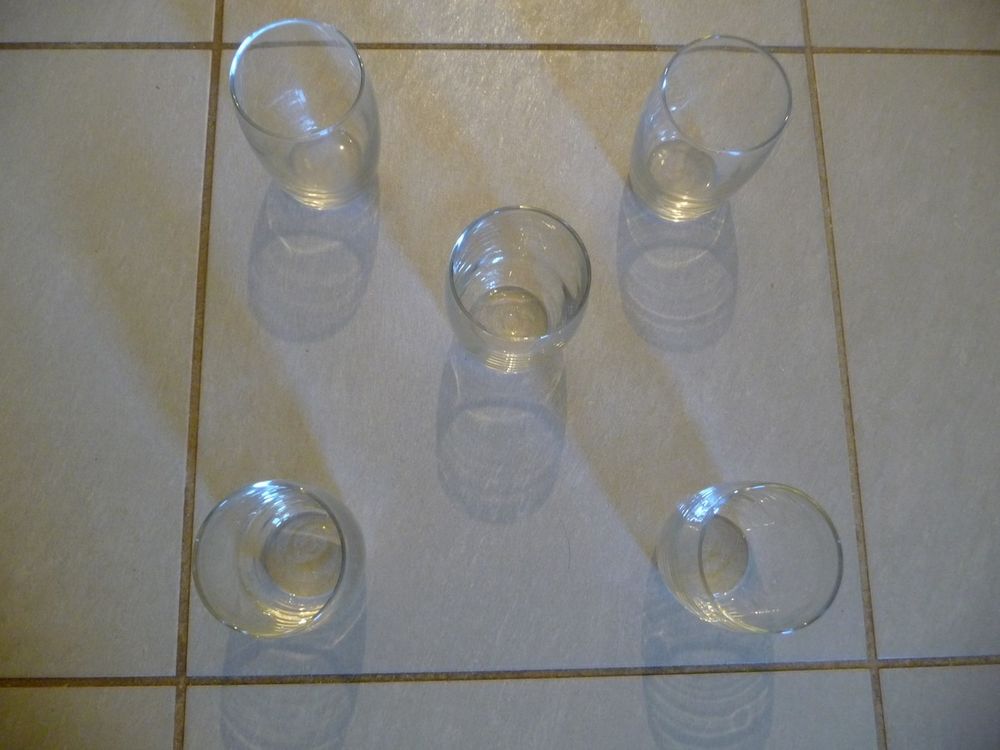 5 verrines ou petits verres - Neufs Décoration