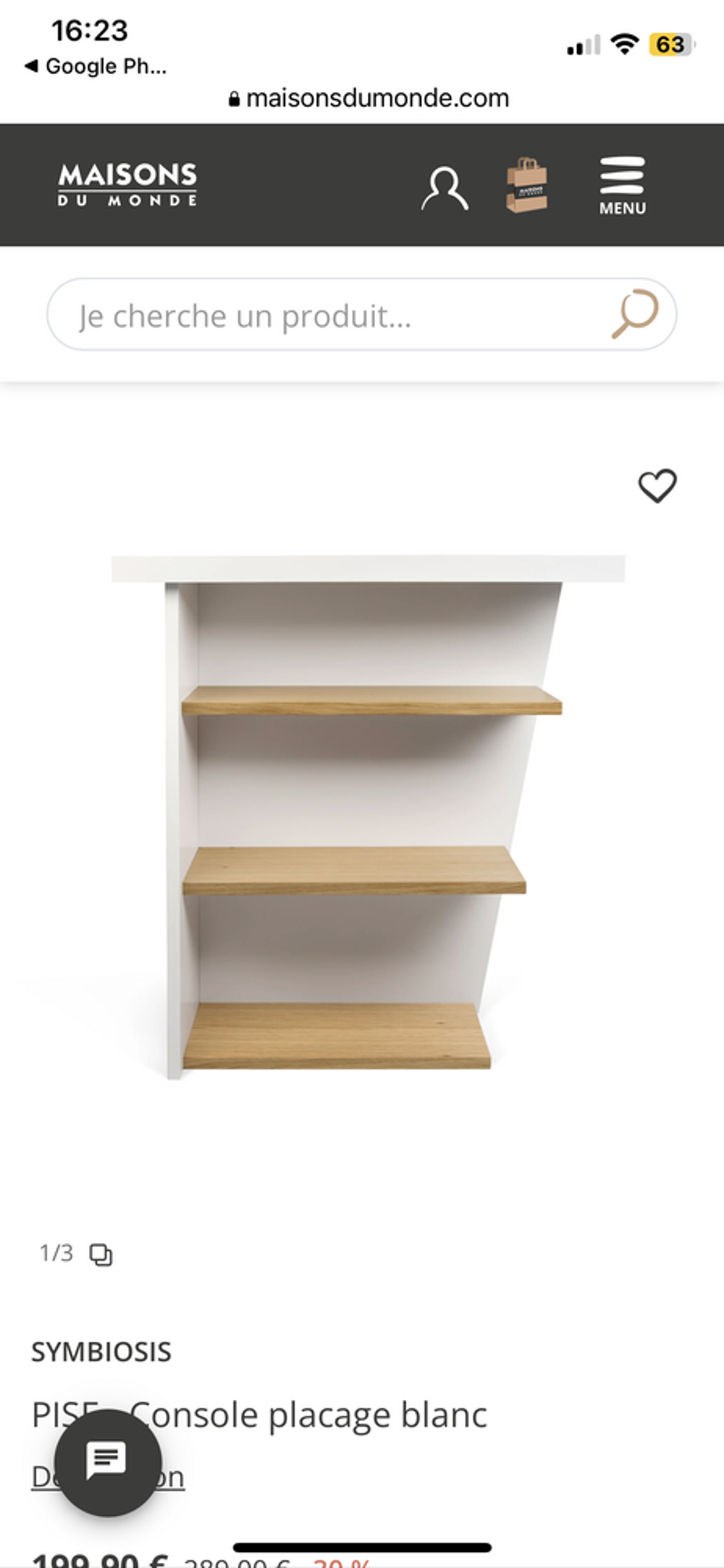 Console placage blanc maison du monde Meubles