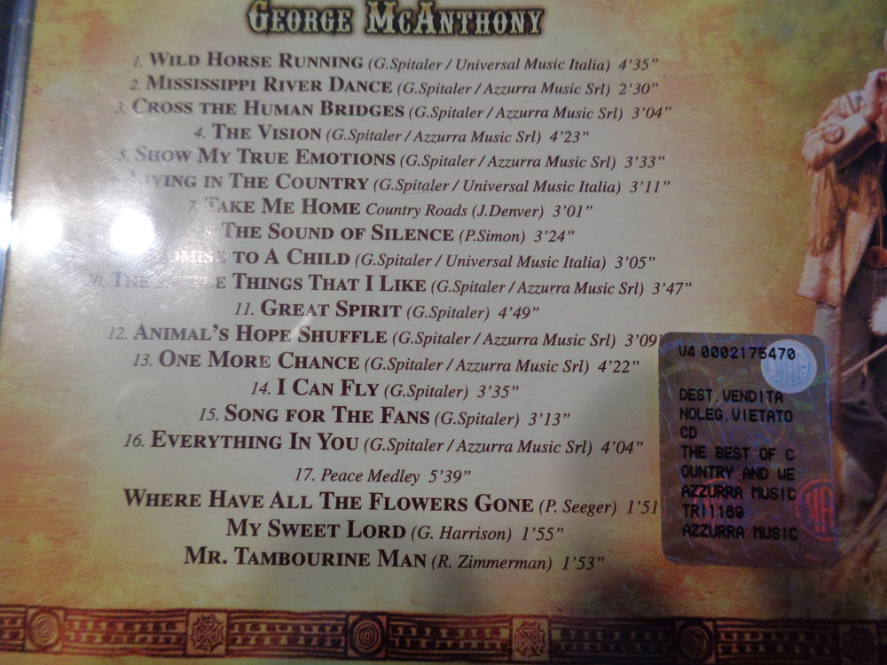 CD The Best of country George McAnthony CD et vinyles