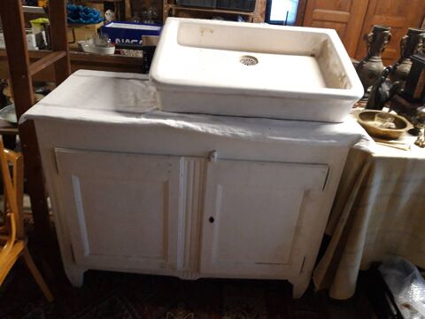 Evier ancien _ Digoin 1938 _ Meuble vier vintage 280 Apremont (73)