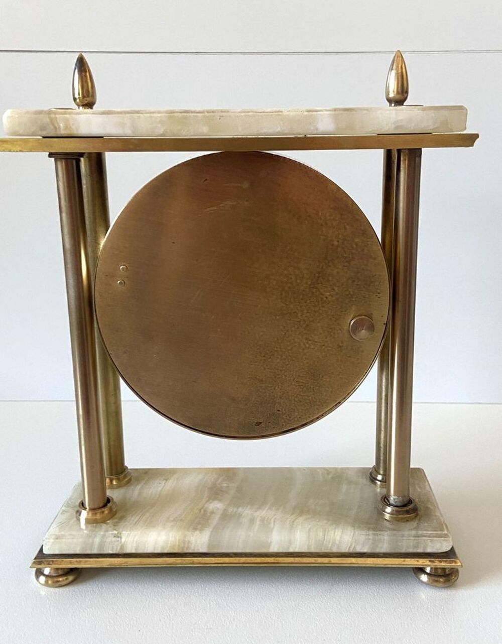 Vintage Pendulette Pendule Horloge Portique VEDETTE Marbre 