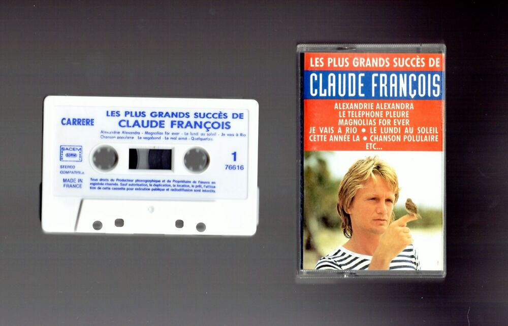 K7 Claude Fran&ccedil;ois : Les plus grands succ&egrave;s - Carr&egrave;re - 1976 CD et vinyles