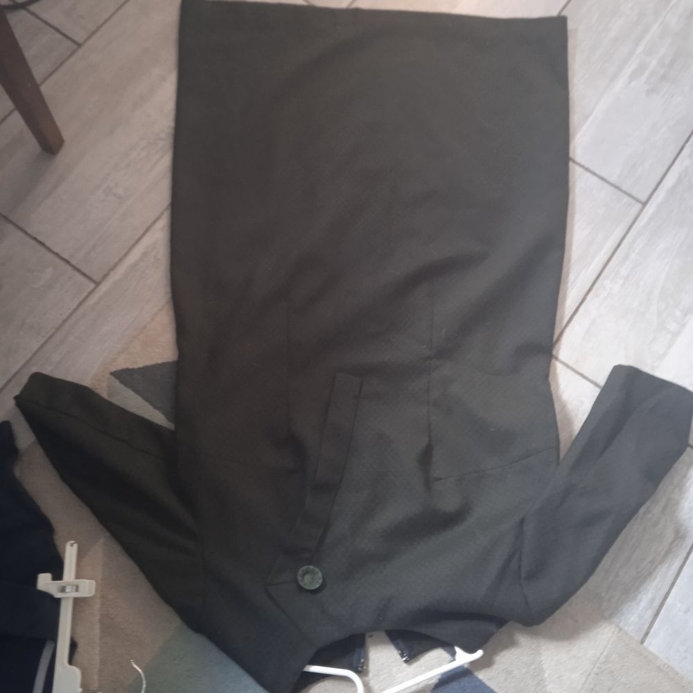 Robe cousue main T 44 coton et polyester, kaki fermeture &eacute;cl Vêtements