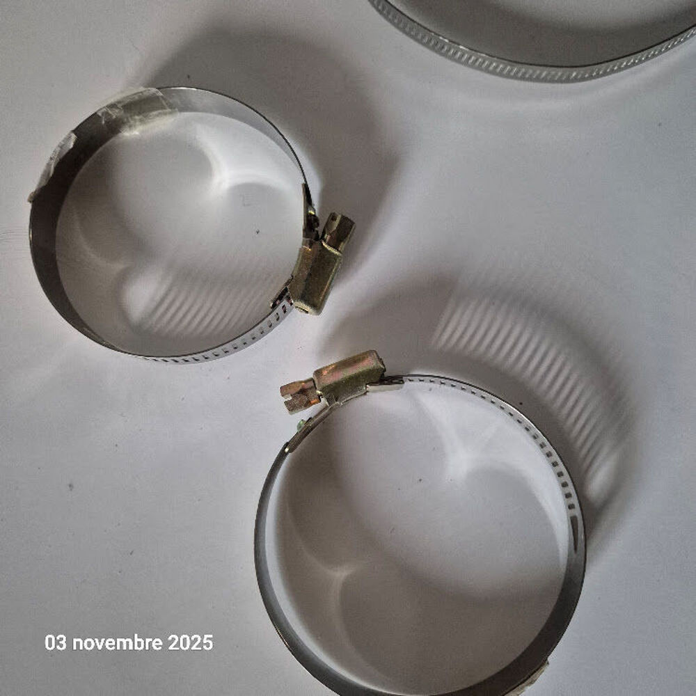 Lot de 4 colliers en acier inoxydable neufs, type serflex po Bricolage