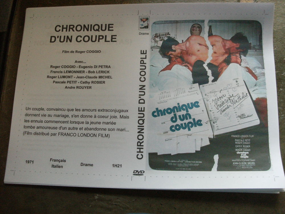 Film : &quot; Chronique d'un couple &quot; DVD et blu-ray