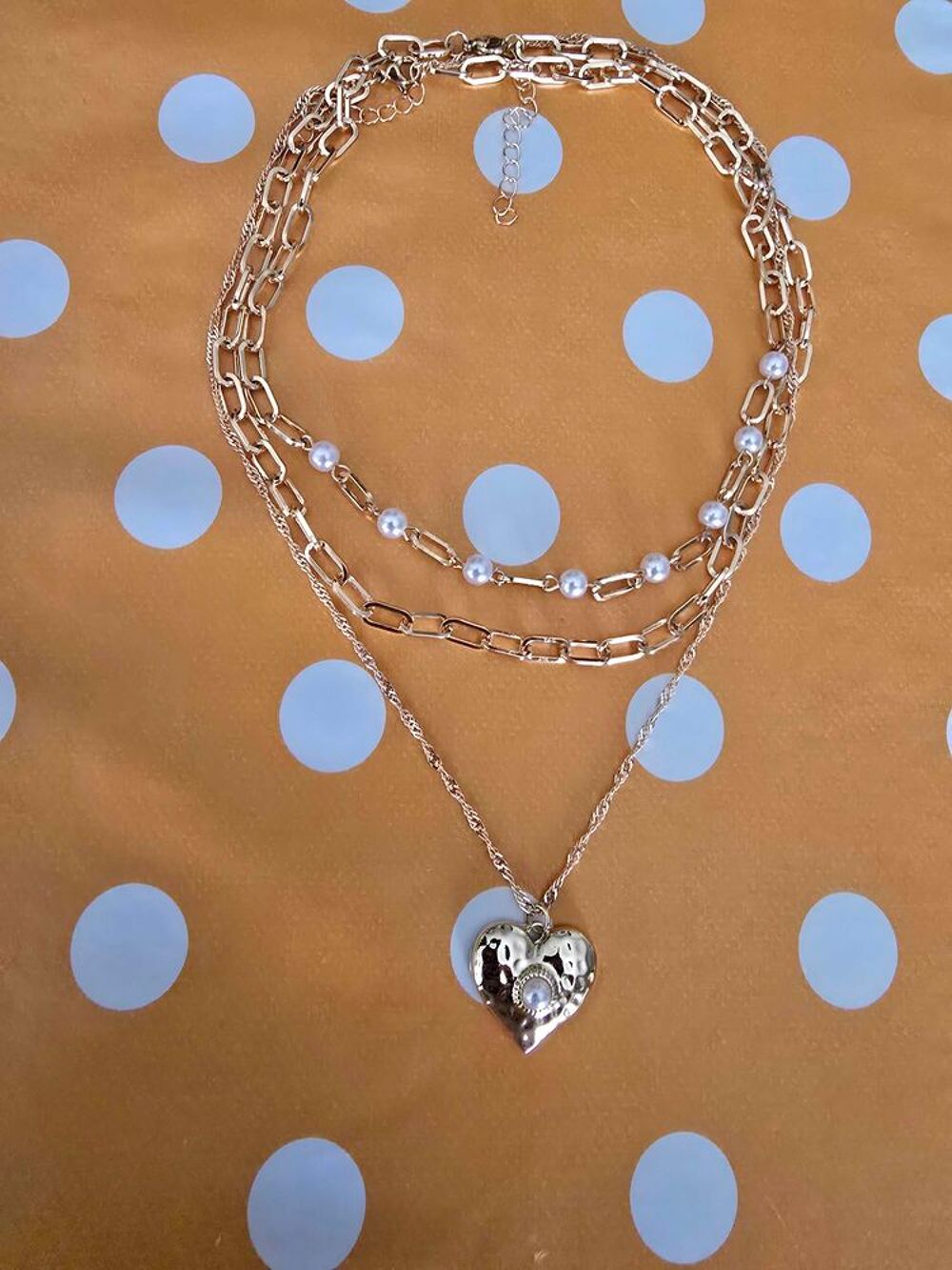 bijoux sympatique 3 rang dore 