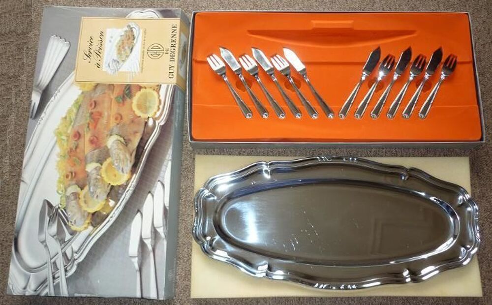 Service &agrave; POISSON Guy DEGRENNE en INOX complet (13 PIECES) Cuisine