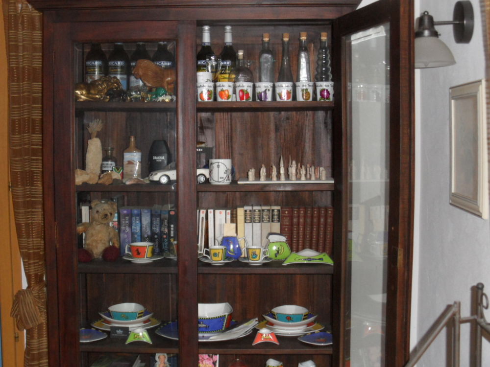 Buffet vaisselier - biblioth&egrave;que en teck massif Meubles