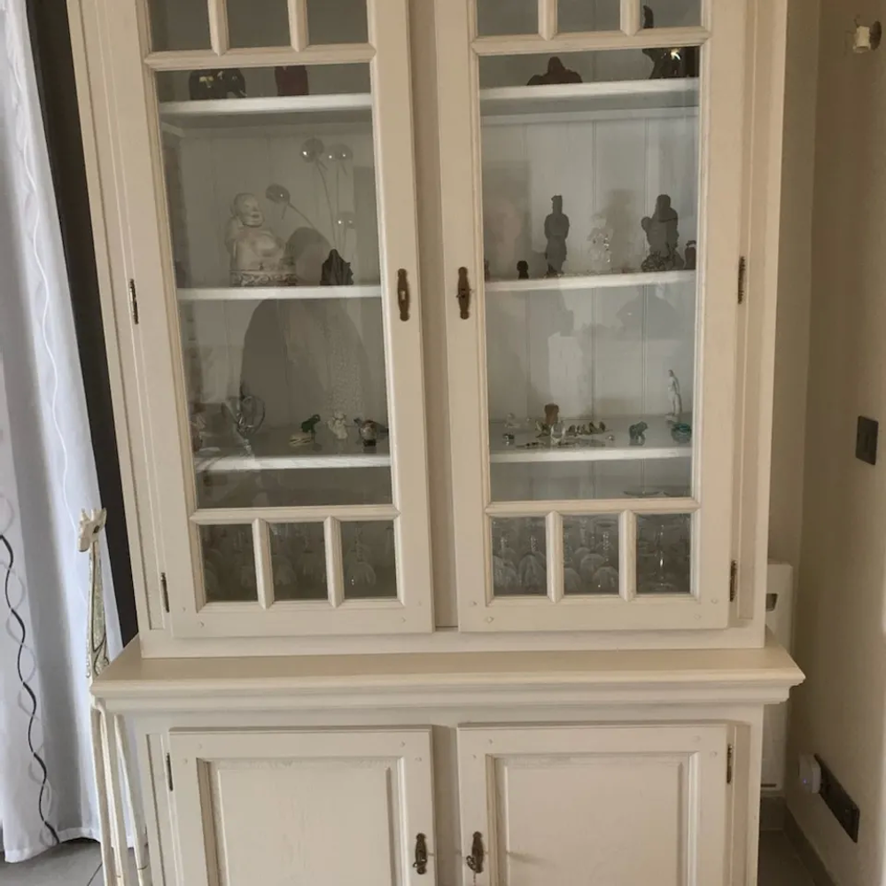  vitrine bois massif gris Meubles