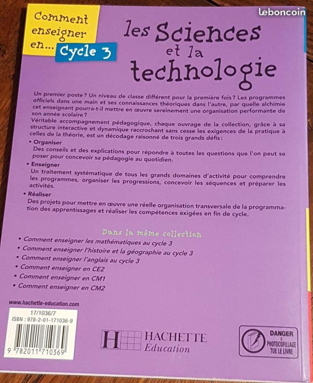 Les sciences experimentales et la technologie Livres et BD