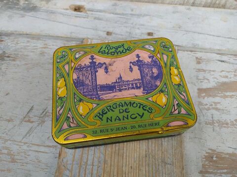 Ancienne Boite Publicitaire Bergamotes Nancy Roger Lalonde 22 Loches (37)