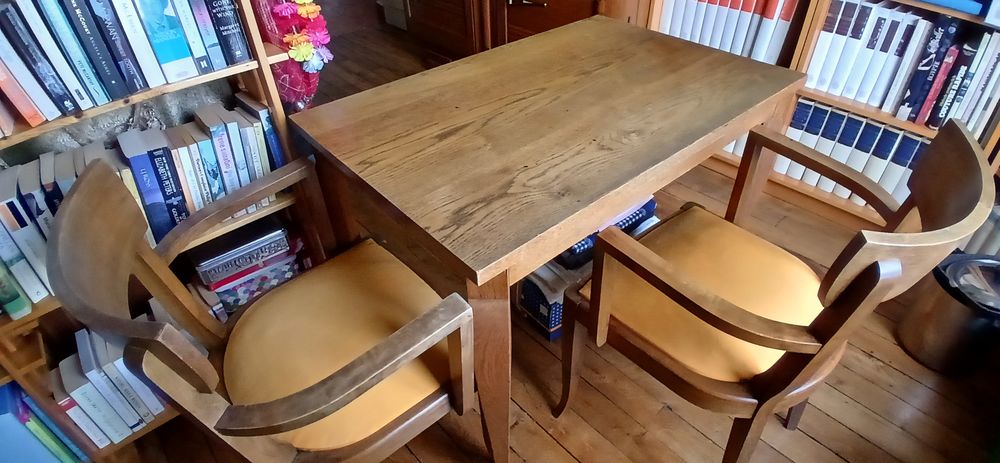Ensemble vintage lit + table + commode Meubles