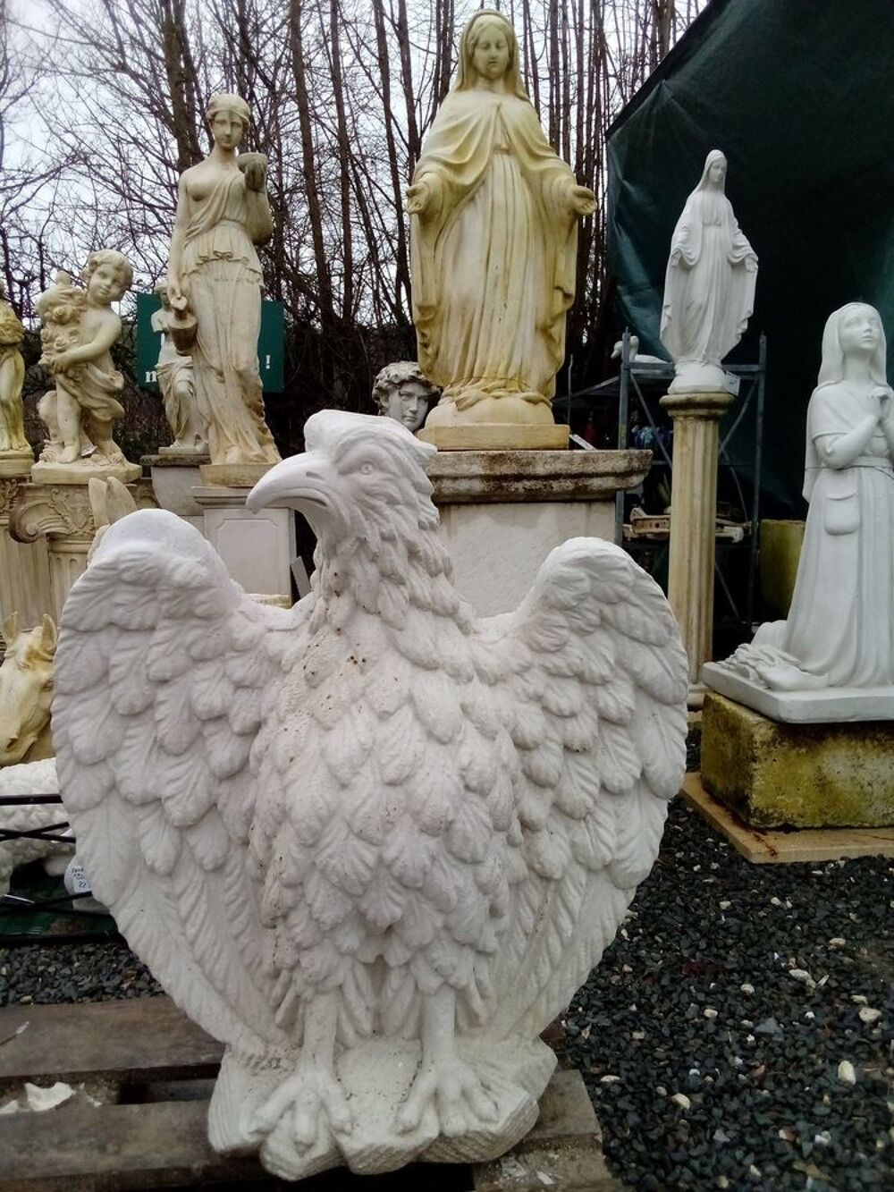 Aigle en pierre Décoration